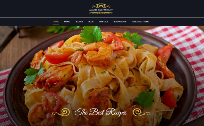 Top restaurant website design