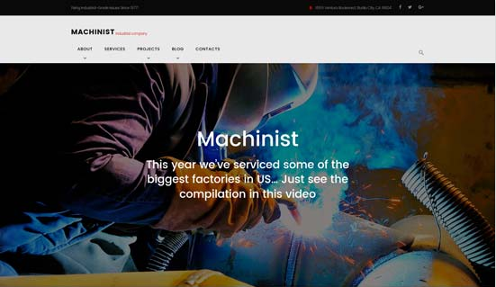 Template website ngành xây dựng cơ khí