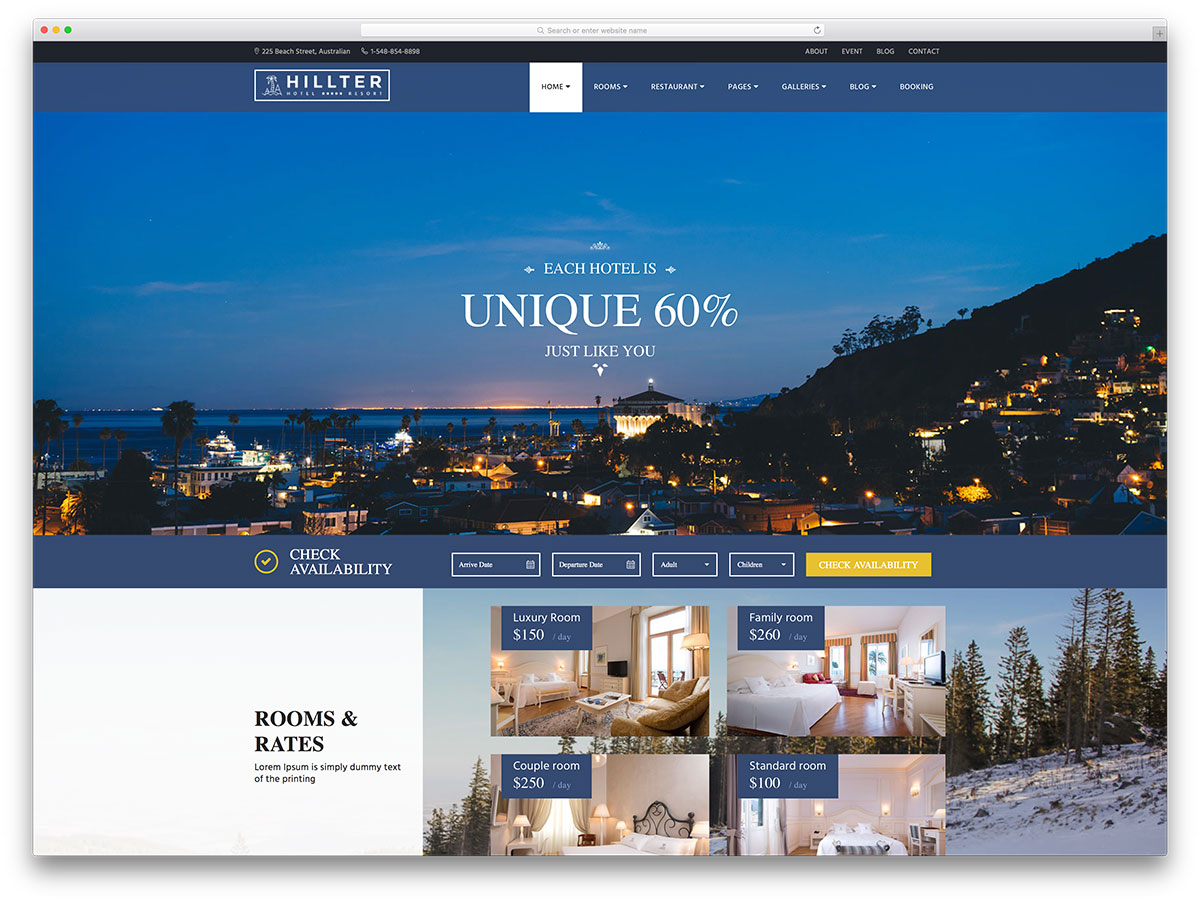 hillter creative hotel thiết kế web chuẩn seo