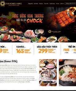 Mẫu web nhà hàng BBQ