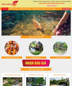 Theme wordpress dịch vụ làm hồ cá koi