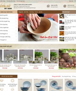 Mẫu website đồ gốm
