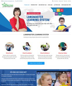 Mẫu web trung tâm tiếng anh