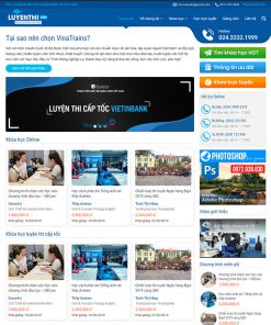 Mẫu website trung tâm luyện thi