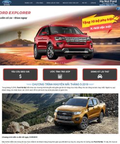 Mẫu web đại lý xe Ford