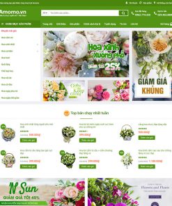Mẫu web bán hoa tươi